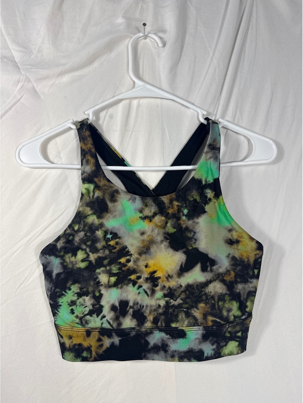 Fabletics Tie-Dye Sports Bra with Crisscross Back